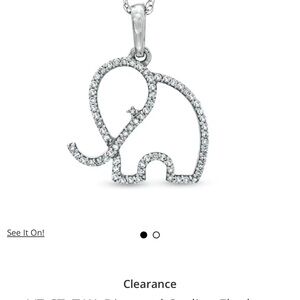 Diamond Elephant Pendant (chain NOT included)